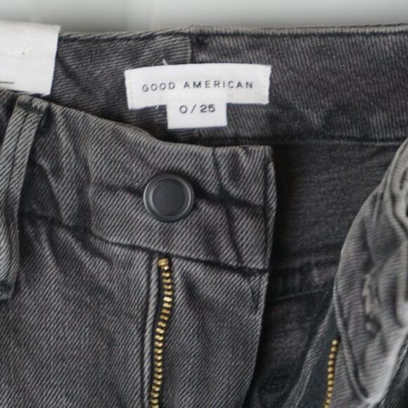 New Good American Seamed Good Classic High Waist Jeans in Black115 size 0/25 - Picture 14 of 15